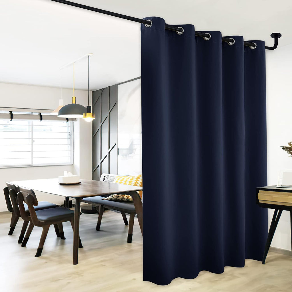 NICETOWN Bedroom Window Blackout Curtain Panel - Thermal Insulated Blackout Drape/Drapery for Loft, Guestroom (Navy, 1 Panel, 70 x 84 inch)