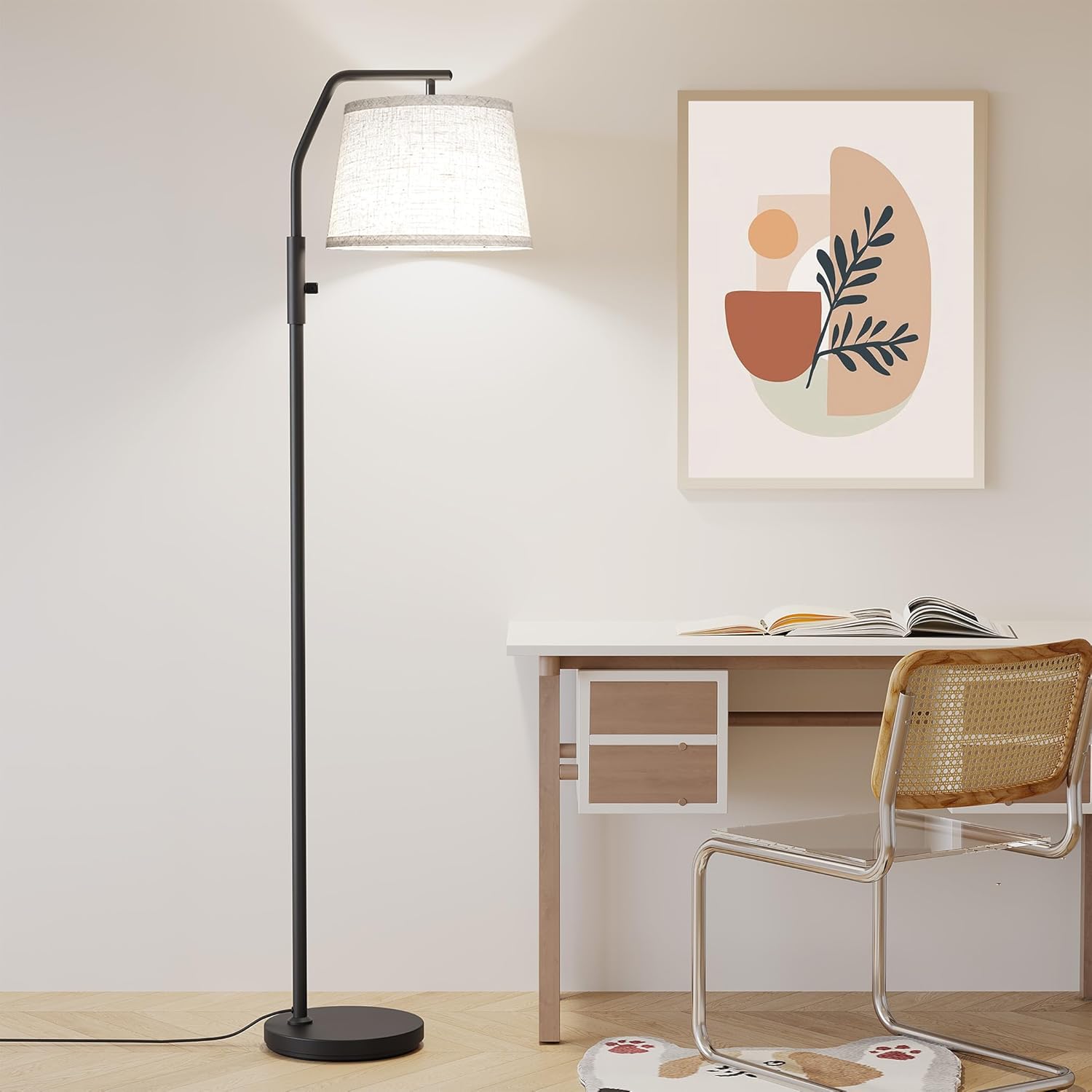 SUNMORY Floor Lamps for Living Room, 9W Bulb Included, Tall Lamp for Bedroom with Adjustable Head, Modern Standing Lamp, 0-100% Dimmable…