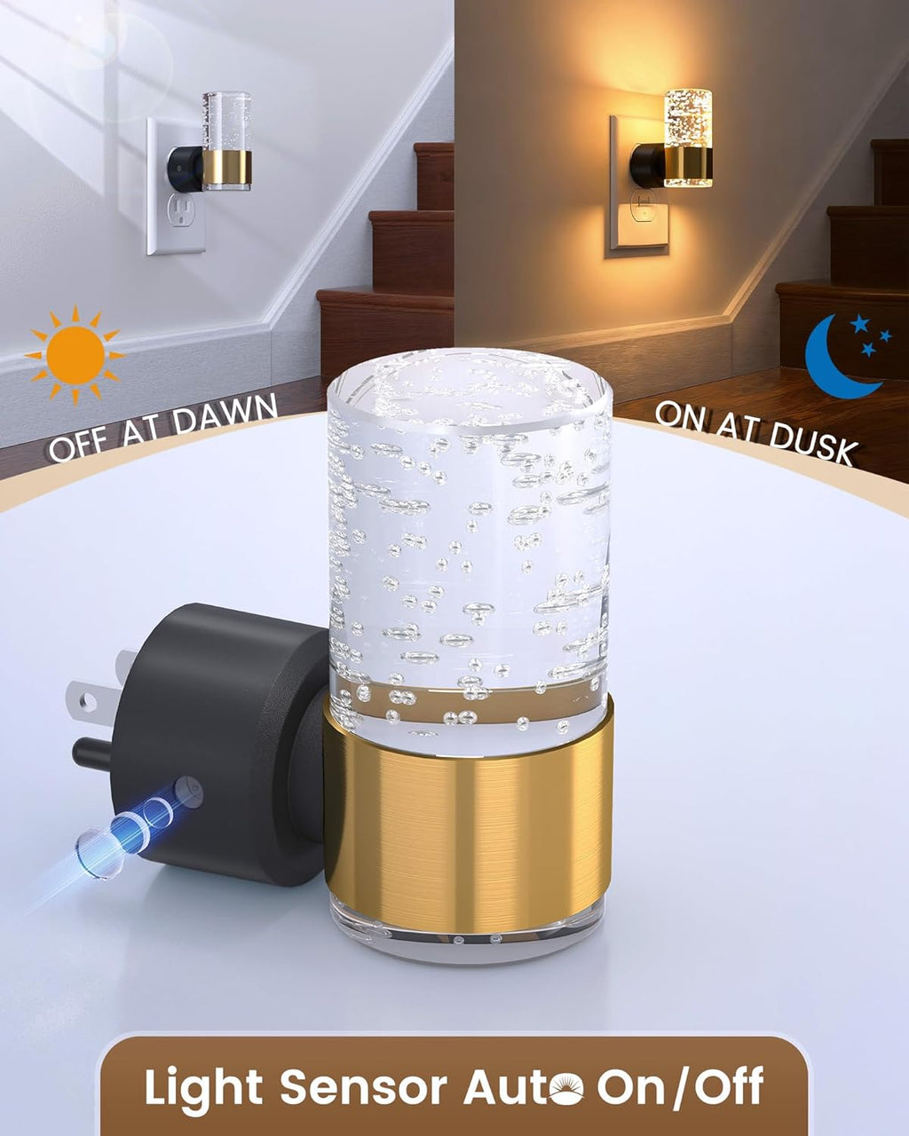 Niorsun Night Light Plug into Wall, Dimmable Nights Lights with 3 CCT & 5 Brightness Levels, Acrylic Plug in Night Light, Auto Dusk to…