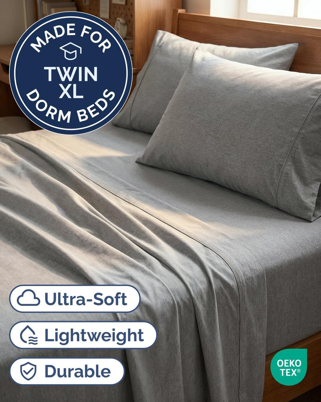 Twin XL 4 Piece Sheet Set - Comfy, Breathable & Cooling - Soft Hotel Luxury Bedding for Women, Men, Kids, Teens & Children - 1 Flat & 1…