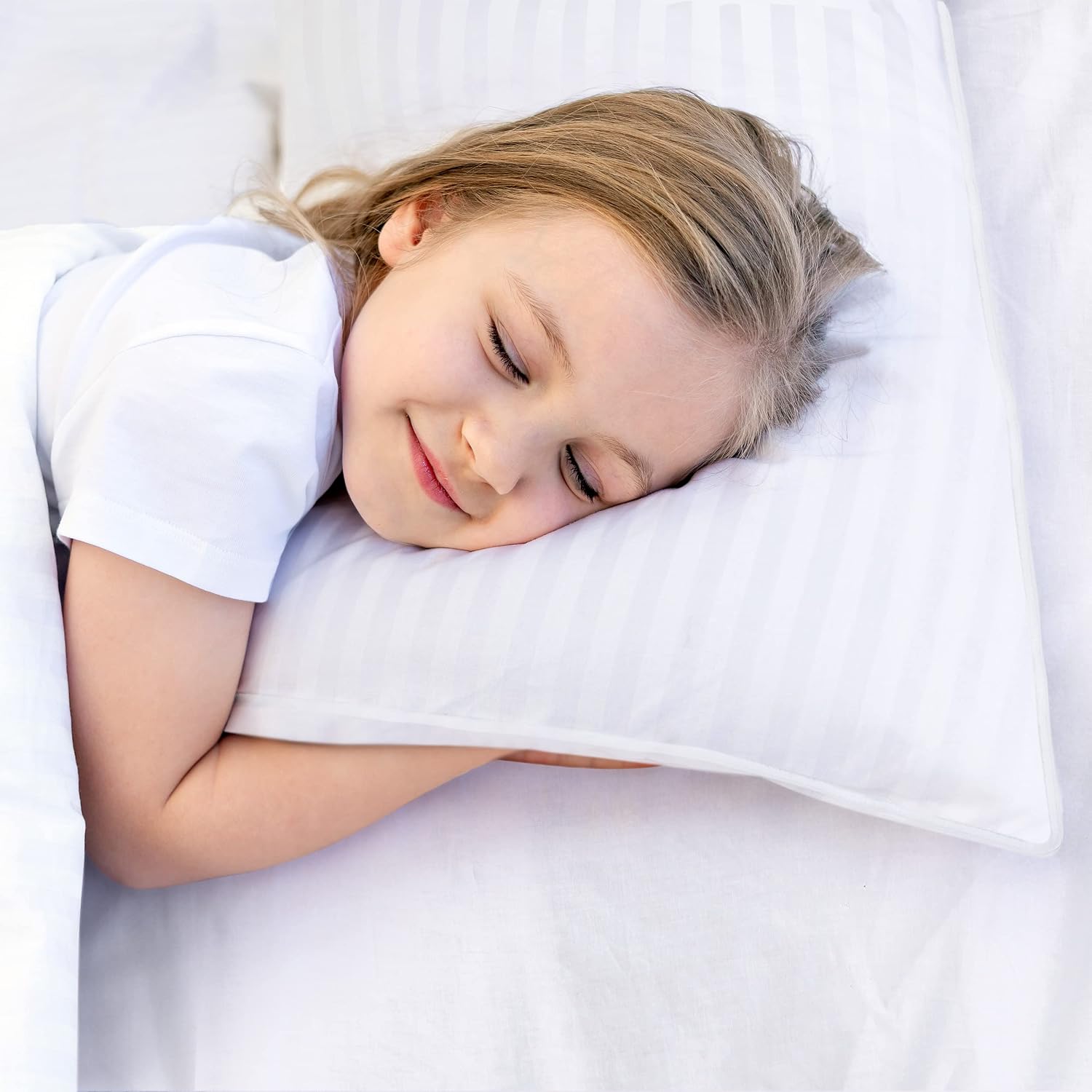 Utopiabedding Utopia Bedding Youth Pillow (White, 2 Pack), 16x22 Kids Pillow for Sleeping, Soft and Breathable Cotton Blend Shell, Polyeste…
