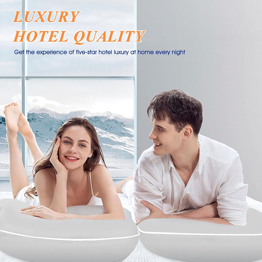 MZOIMZO Bed Pillows for Sleeping- Soft Density, Queen Size Set of 2, Cooling Hotel Quality with Premium Soft Down Alternative Fill for…