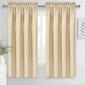 DWCN Blackout Curtains for Living Room Thermal Insulated, Energy Saving & Noise Reducing Bedroom Curtains, Beige, W 70x L 72 Inch, Set of…