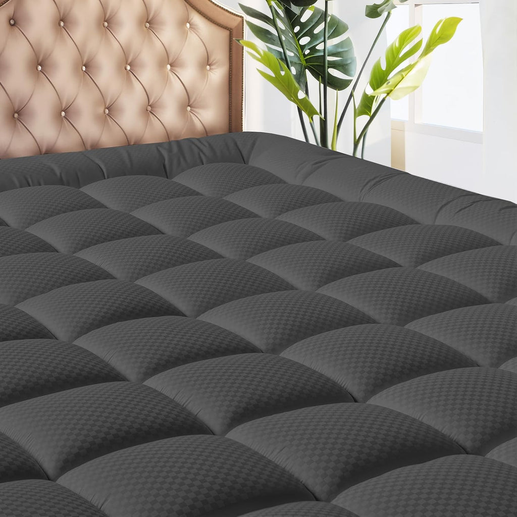 Matbeby Queen Size Mattress Pad - Cooling Breathable Mattress Topper, Quilted Fitted Mattress Protector, Pillow Top Mattress Cover with 8-2…