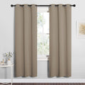 NICETOWN Bedroom Curtain Panels Blackout Draperies, Thermal Insulated Solid Grommet Blackout Curtains/Drapes (Taupe, 1 Pair, 34 by 72-inch)