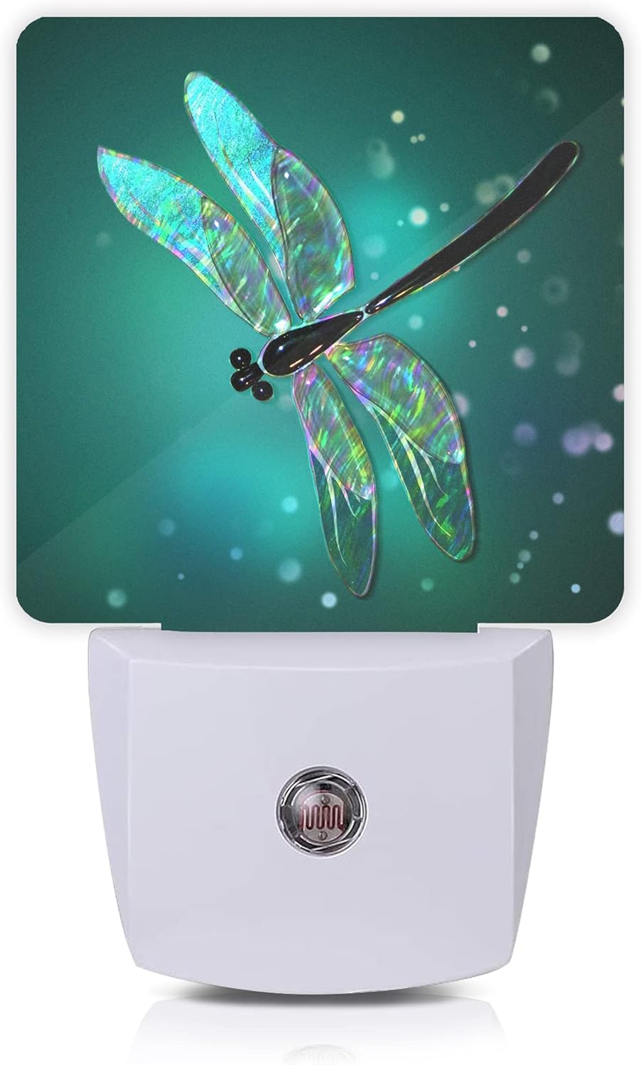 Dragonfly Night Light, Fantasy Green Dragonfly Plug-in Night Lights with Dusk-to-Dawn Sensor for Bedroom, Bathroom and Living Room Sleep…
