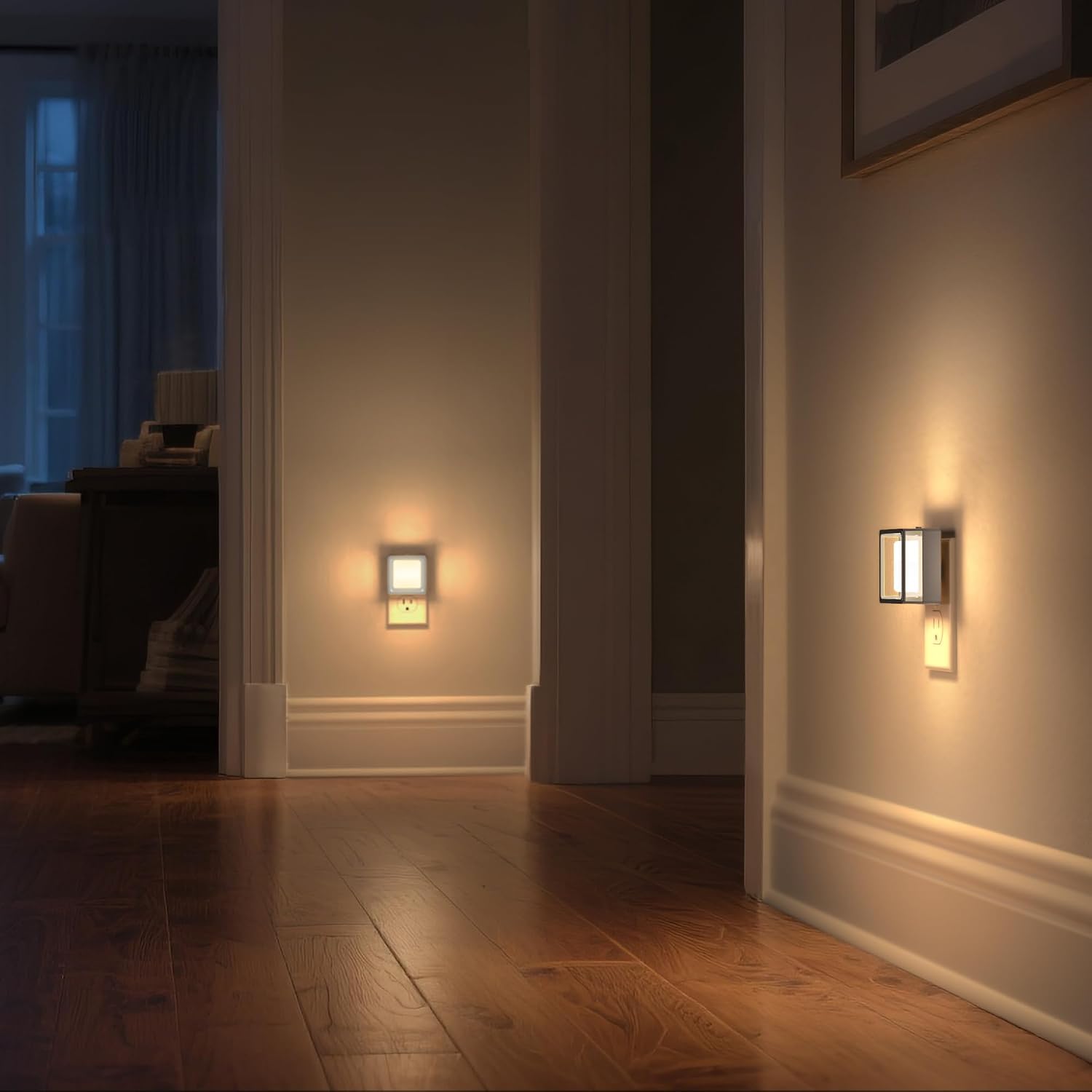 DORESshop Night Light, Night Lights Plug into Wall,2 Pack 3000K LED Nightlight with Adjustable Brightness, Automatic Night Light Plug in…