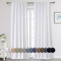 WelvetBLK White Curtains for Bedroom Living Room 96 Inches Long 2 Panels Set, Soft Solid Light Filtering Thermal Insulated Window Treatment…