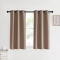 NICETOWN Blackout Small Curtains for Bedroom, W34 x L40, Set of 2, Cappuccino, Triple Weave Grommet Top Thermal Insulated Light Blocking…
