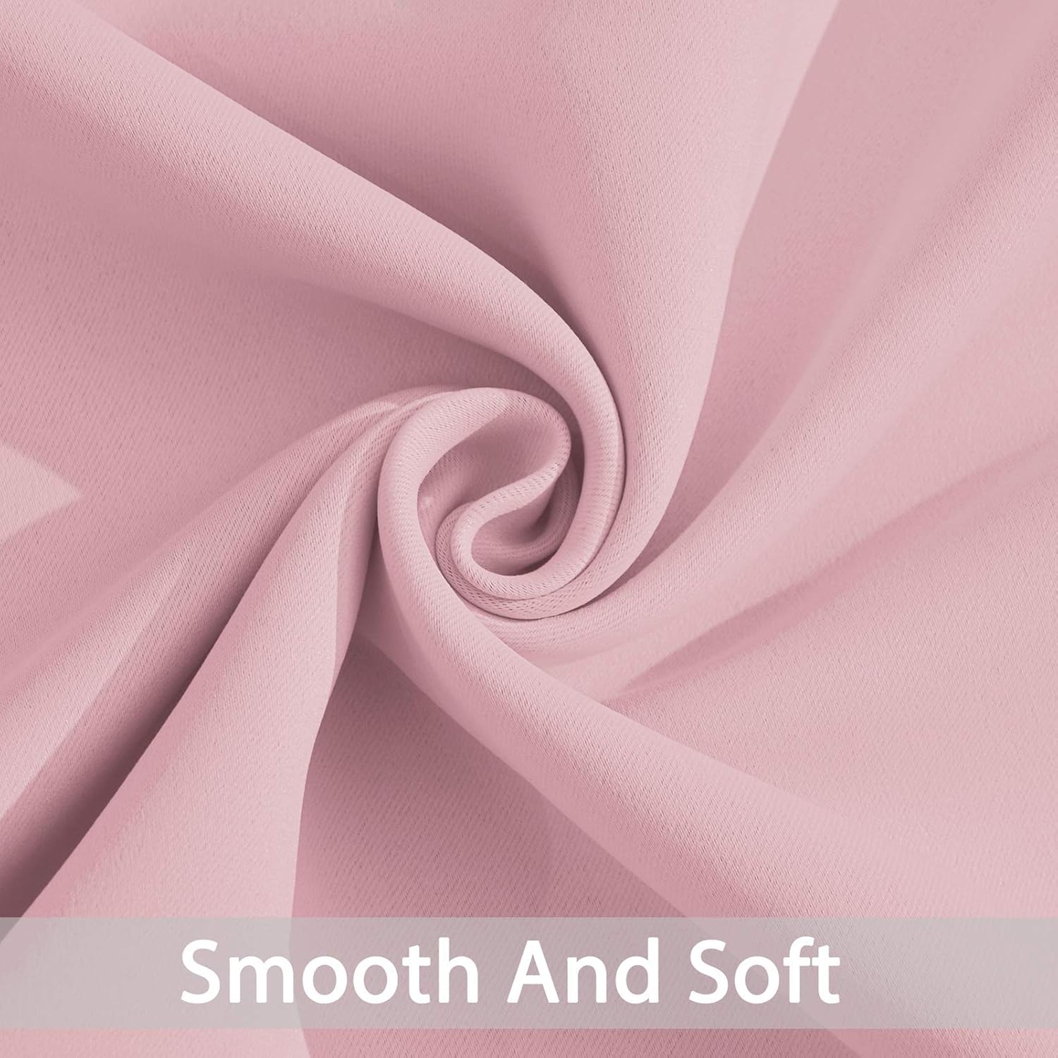 Yakamok Pink Curtains Room Darkening Thermal Insulated with Grommet Window Curtain for Bedroom, 38Wx72L inch, 2 Panels