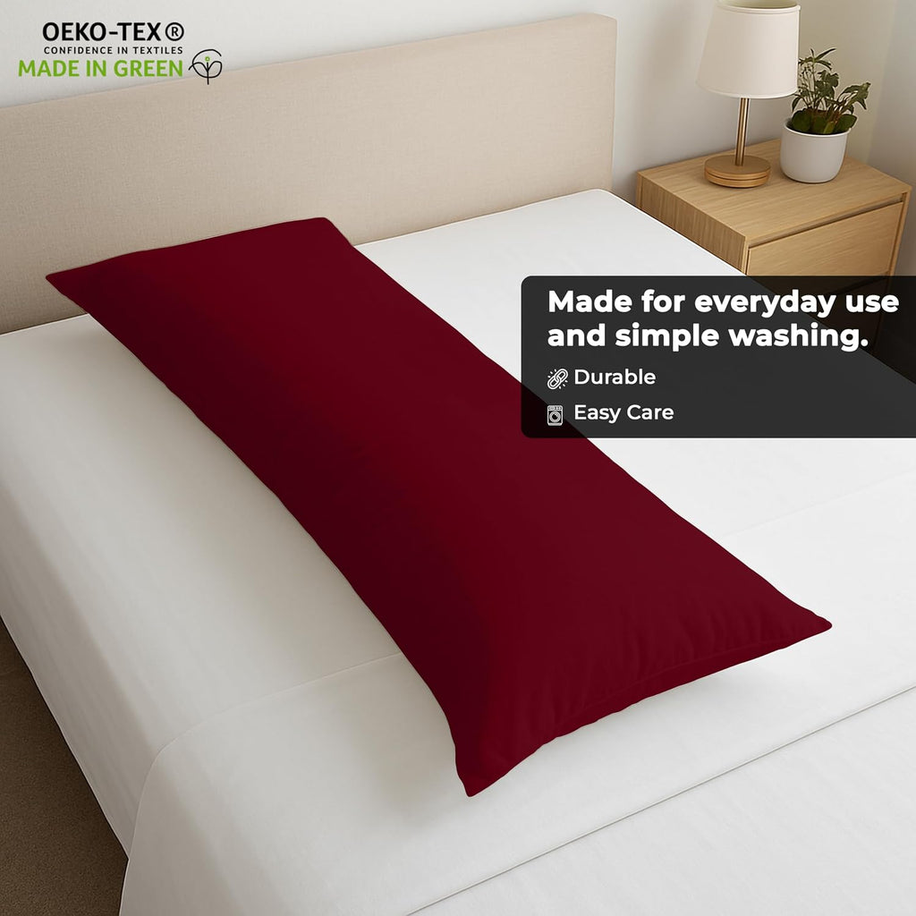 Royalelinens ROYALE LINENS Body Pillow Cover - Double Brushed 1800 Microfiber - 20"x54" with Hidden Zipper Closure - Wrinkle & Fade Resista…