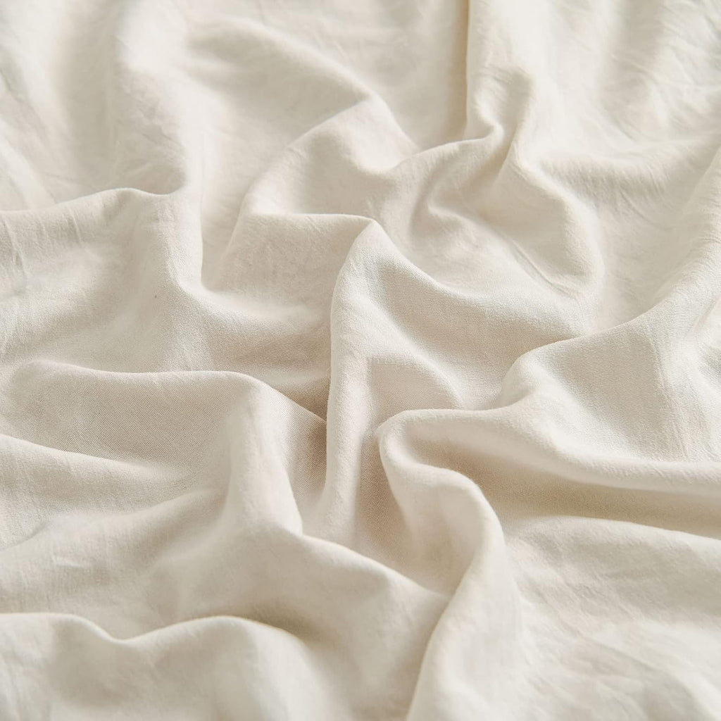 Merryword Beige Pillowcases Ruffled Pillow Shams Beige Grey Ruffle Queen Pillowcases Set of 2 Shabby Chic Pillowcases 2 Pack 2 Pack Grey