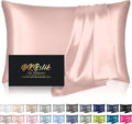 Home Mulberry Silk Pillow Cases King Size, Silk Pillowcase for Hair and Skin, Anti Acne Cooling Sleep Both Sides Natural Silk Satin Pillow…