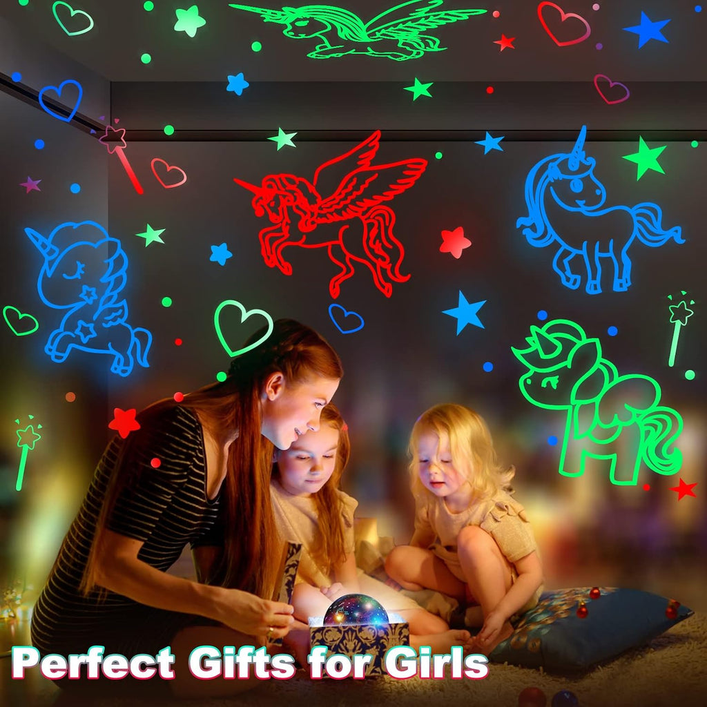 Yachance Unicorn Gifts Toys for 1-12 Year Old Girls.Unicorn Night Light Projector for Girls.Kids White Noise Machine with Baby Night Light.…