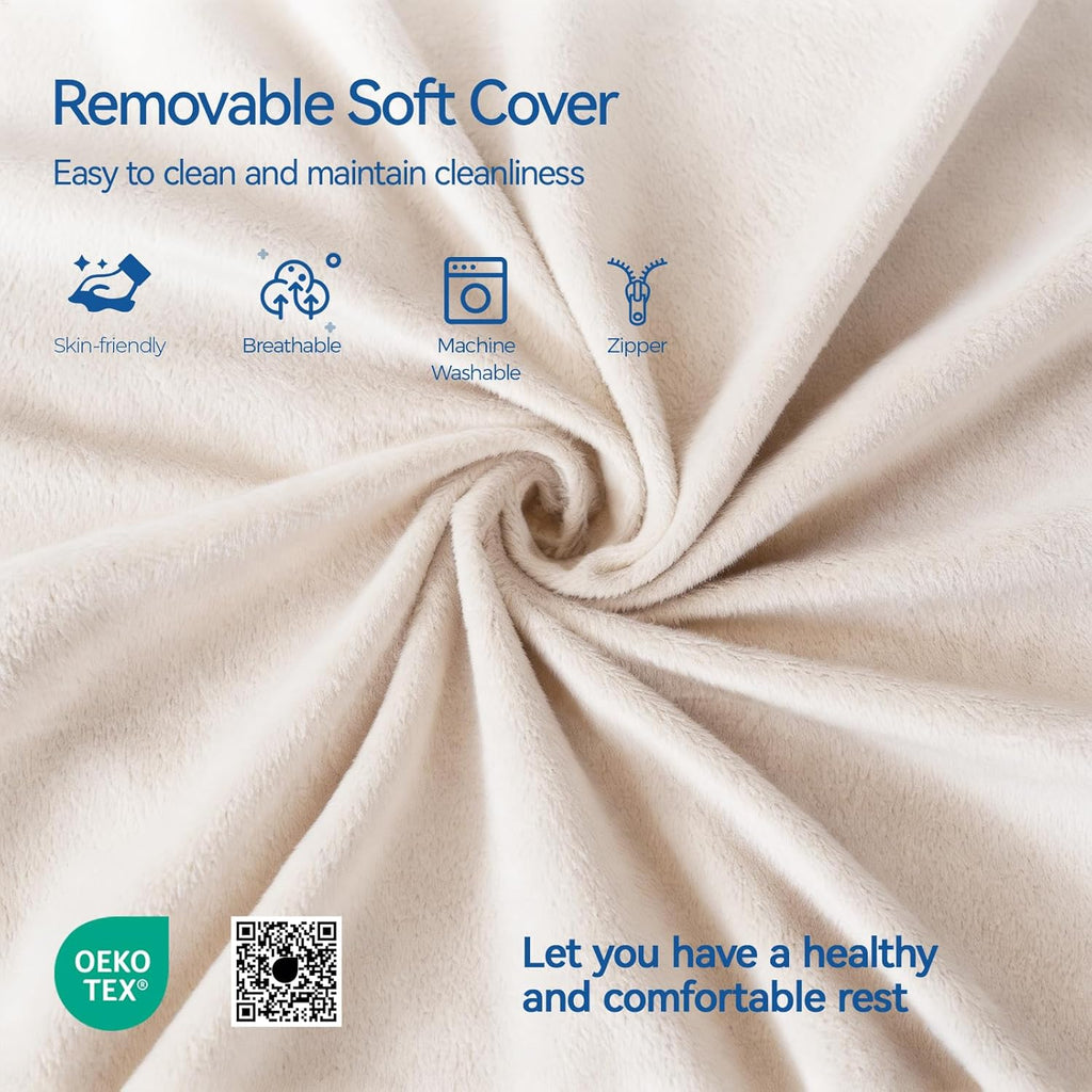 Kayfia Reading Pillow, 10 in 1 Back Pillow for Bed Sitting up with Detachable Arms Rest, Back Rest with Gel Memory Foam…