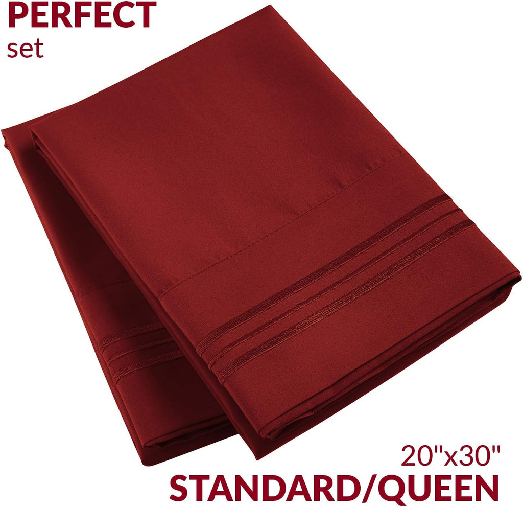 Mellanni Pillow Cases - Luxury, Extra Soft, Cooling Pillow Covers - 2 PC Iconic Collection Pillowcases - Envelope Closure (Standard/Queen 2…