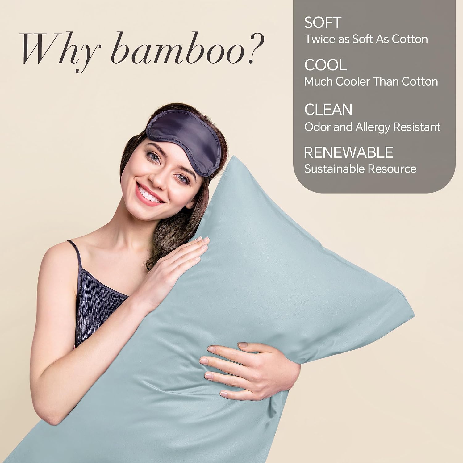 Bedelite King Size Pillow Cases Set of 2, Rayon Derived from Bamboo, Cooling Pillow Cases for Hot Sleepers & Night Sweats, Breathable and S…