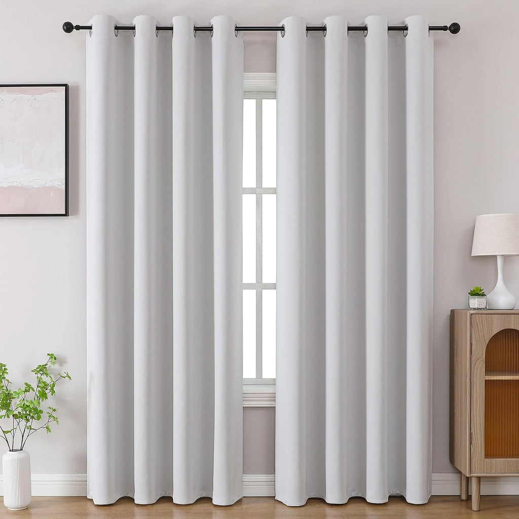 Cucraf Blackout Curtains 84 inch Length 2 Panels Set, Room Darkening Drapes for Living Room Bedroom, Thermal Insulated Light Blocking Gromm…