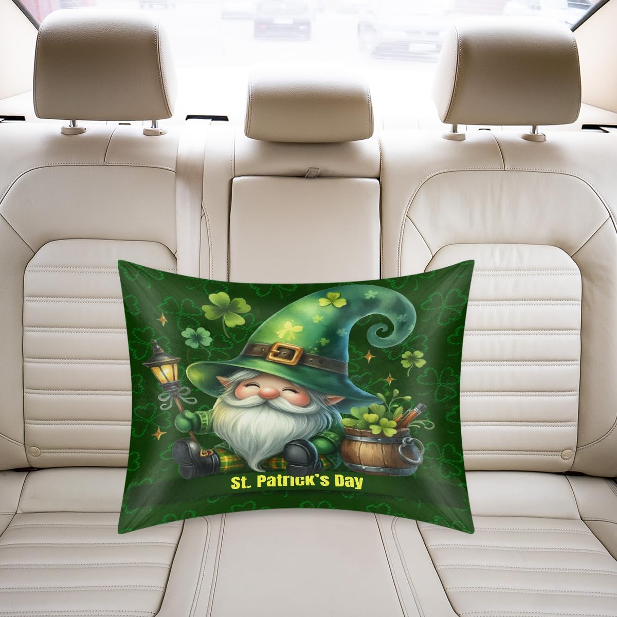 St Patrick Day Gnome 14 Satin Silk Pillowcase for Hair and Skin Pillow Cases Standard Size Soft Silk Pillow Case with Envelope Closure…