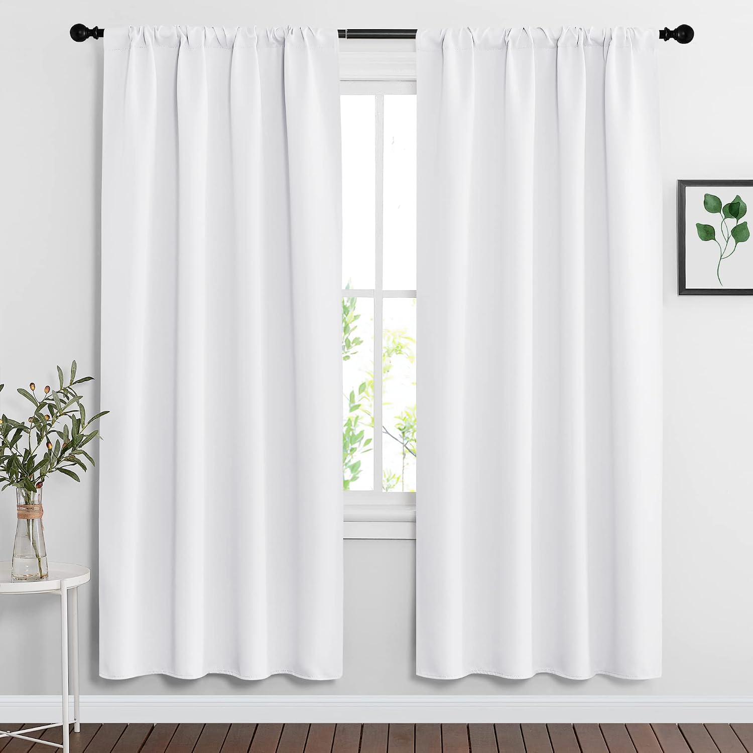 Rybhome RYB HOME Curtains for Bedroom Living Room 72 inches Long, Thermal Insulated Privacy Rod Pocket Drapes for Nursery Office Home Theat…