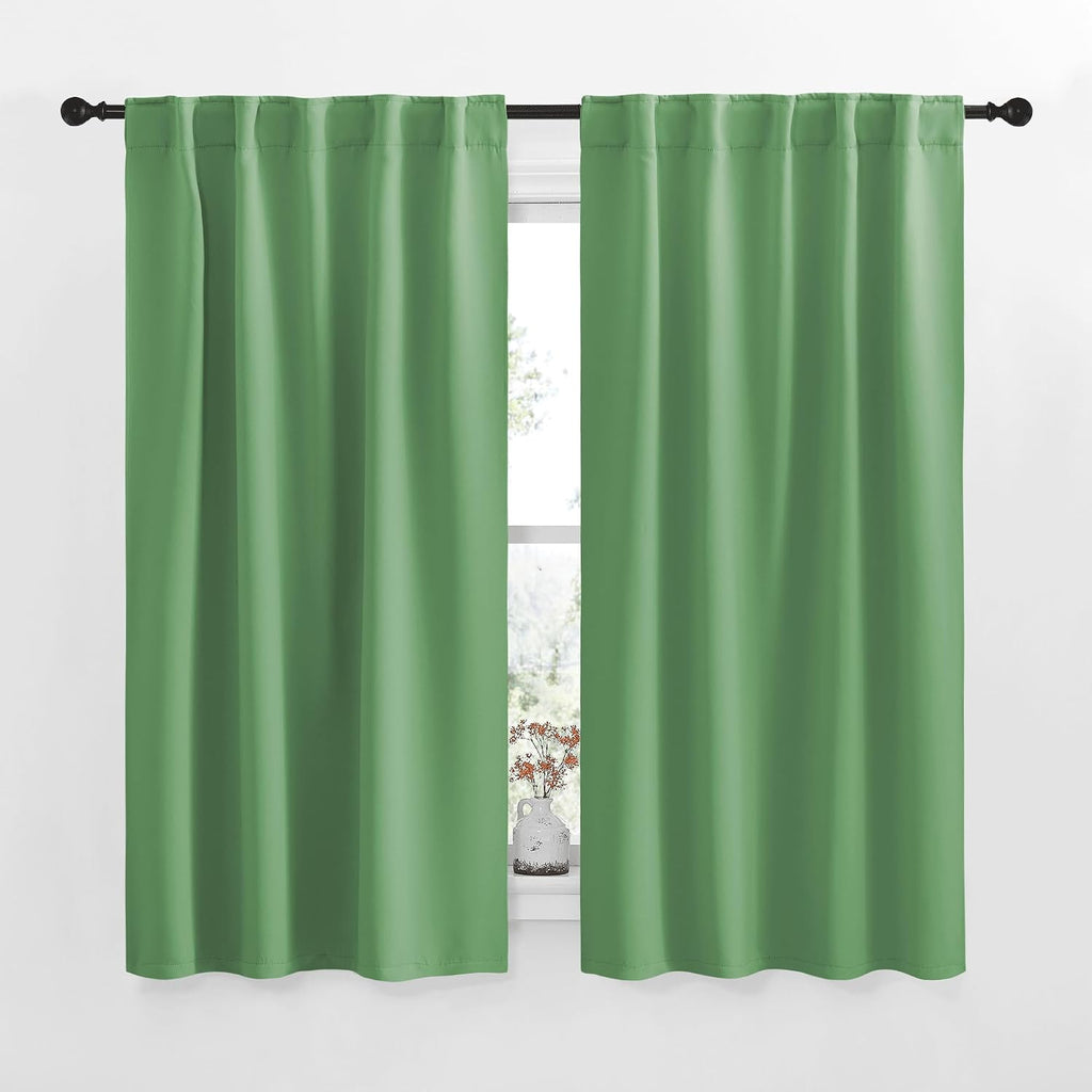 NICETOWN RV Curtains for Camper Windows - (Forest Green Color) 34x54 Inch, 2 Panels Set, Thermal Insulated Room Darkening Blackout…