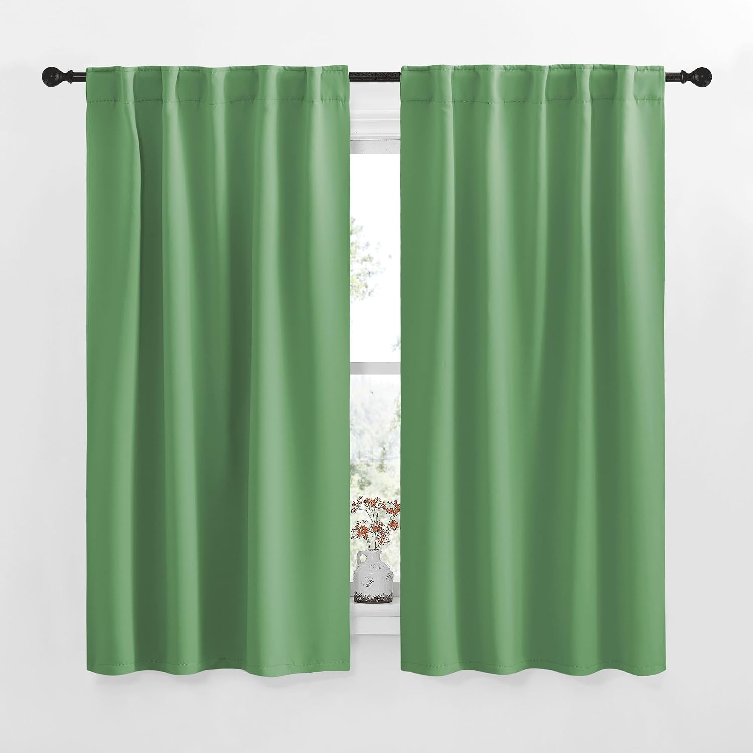 NICETOWN RV Curtains for Camper Windows - (Forest Green Color) 34x54 Inch, 2 Panels Set, Thermal Insulated Room Darkening Blackout…