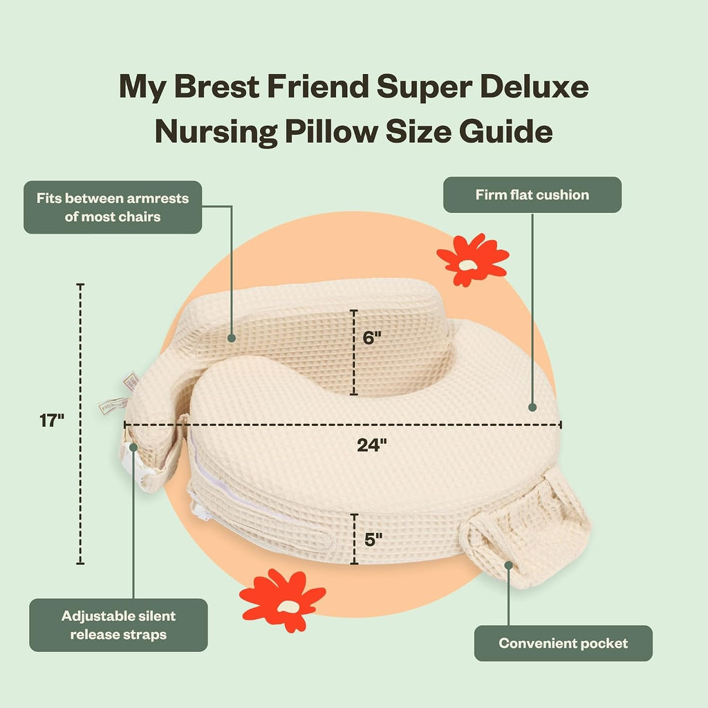 My Brest Friend Super Deluxe Nursing Pillow-Enhanced Comfort & Ergonomic Breastfeeding Pillow for Ultimate Support For Mom &…