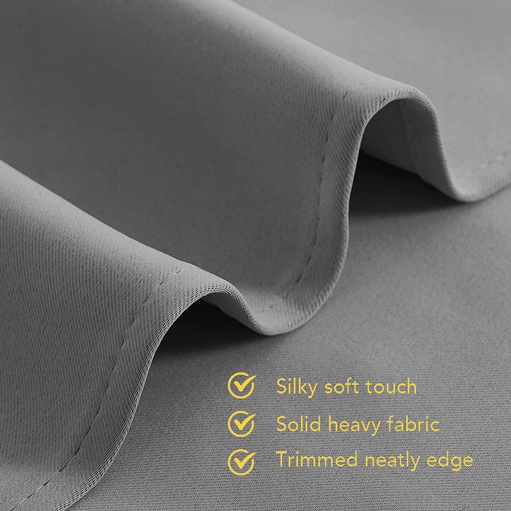 NICETOWN Bedroom Curtains Blackout Drapery Panels, Three Pass Microfiber Thermal Insulated Solid Ring Top Blackout Window Curtains…