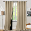 BGment Sand Blackout Curtains 95 Inches Long 2 Panels Set for Living Room, Thermal Insulated 100% Light Blocking Curtains & Drapes, Grommet…