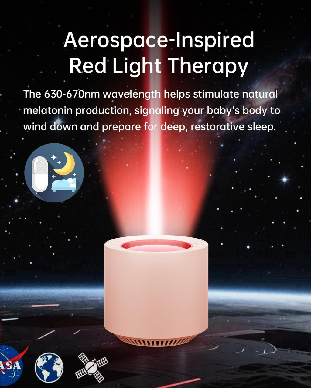 PureNurt Dimmable Nursery Night Light: Red Light relaxation Sleep Sound Machine with 38 Soothing Sounds & Calming Womb Soother…