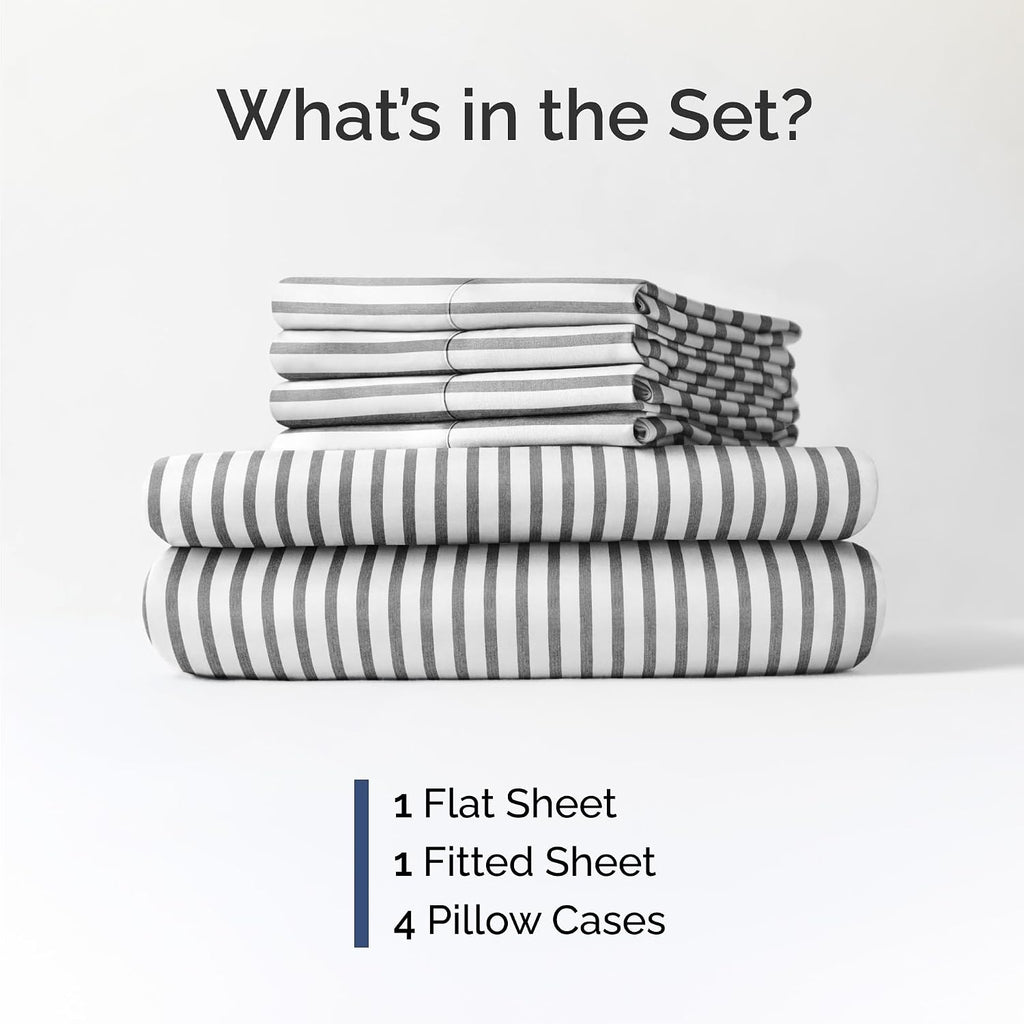 Cal King 6 Piece Sheet Set - Comfy, Breathable & Cooling - Soft Hotel Luxury Bedding for Women, Men, Kids, Teens & Children - 1 Flat & 1…
