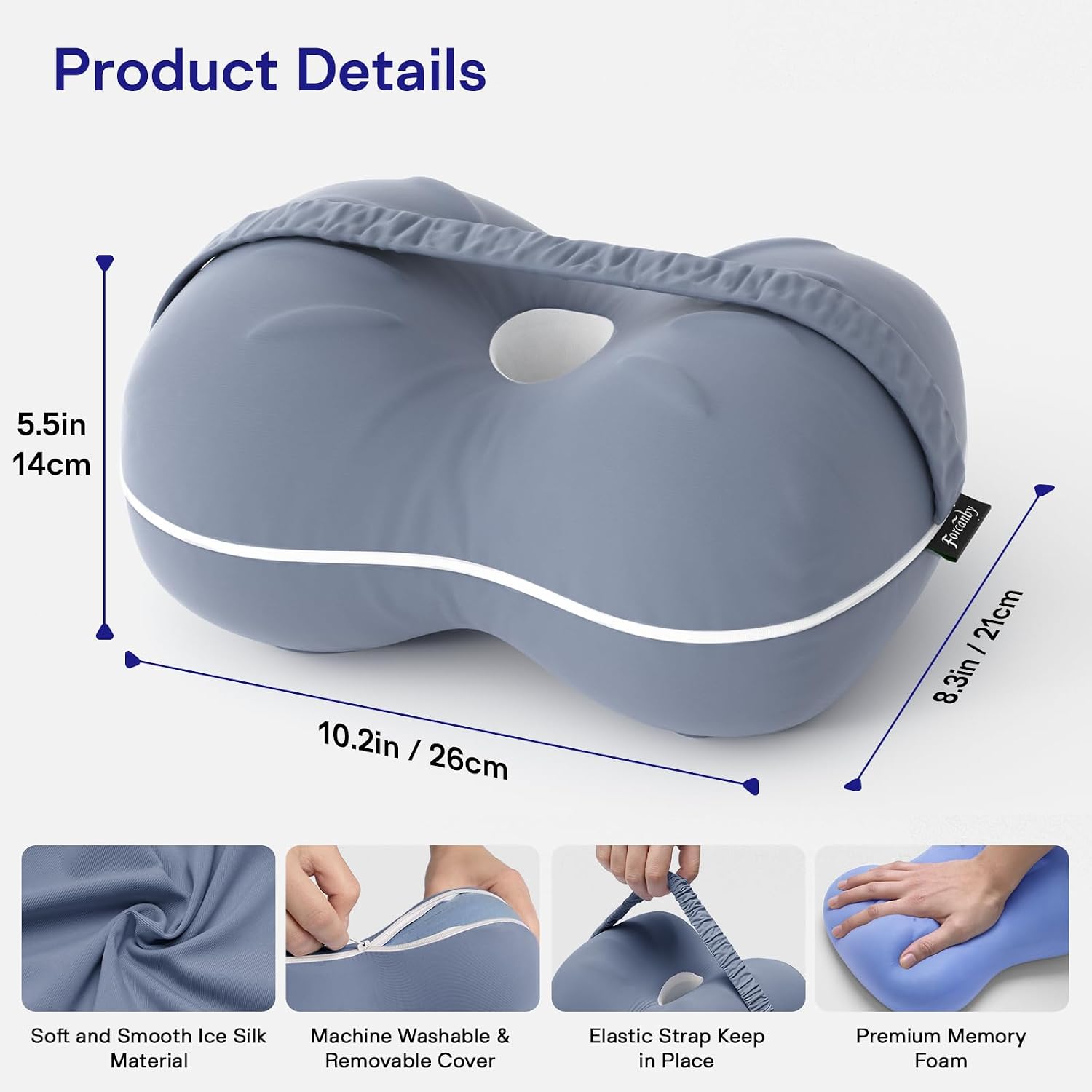 Knee Pillow for Side Sleepers - Leg Pillow for Side Sleeping, Memory Foam Knee Pillows for Back Hip Pain, Spine Aligning, Sciatica…