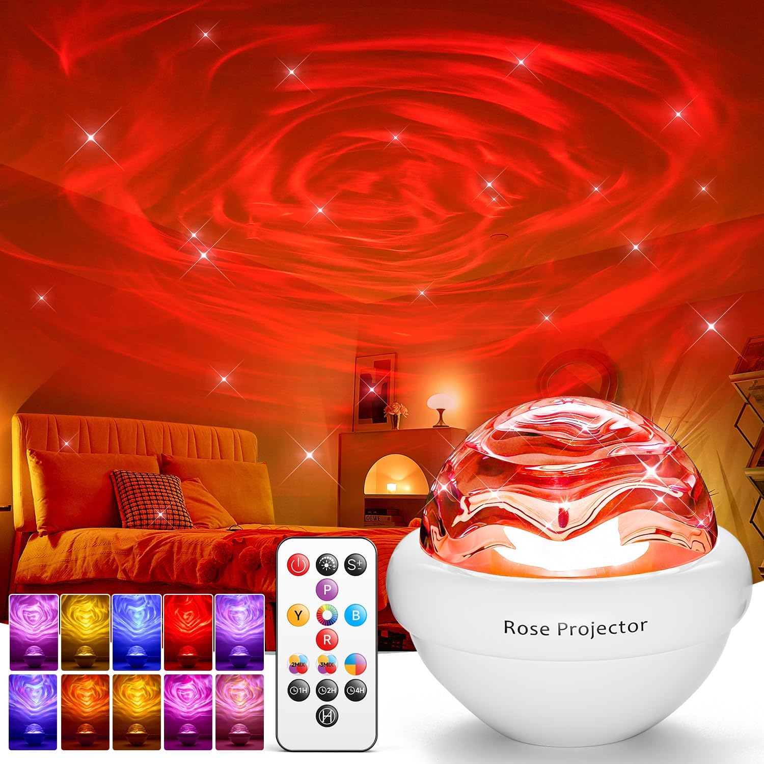 pikoy Rose Birthday Gifts for Women Flower Lamp with 11 Mixed+4 Solid Colors, Dimmable Mothers Day Gifts for Mom, Sunset Lamp Ambient Light…