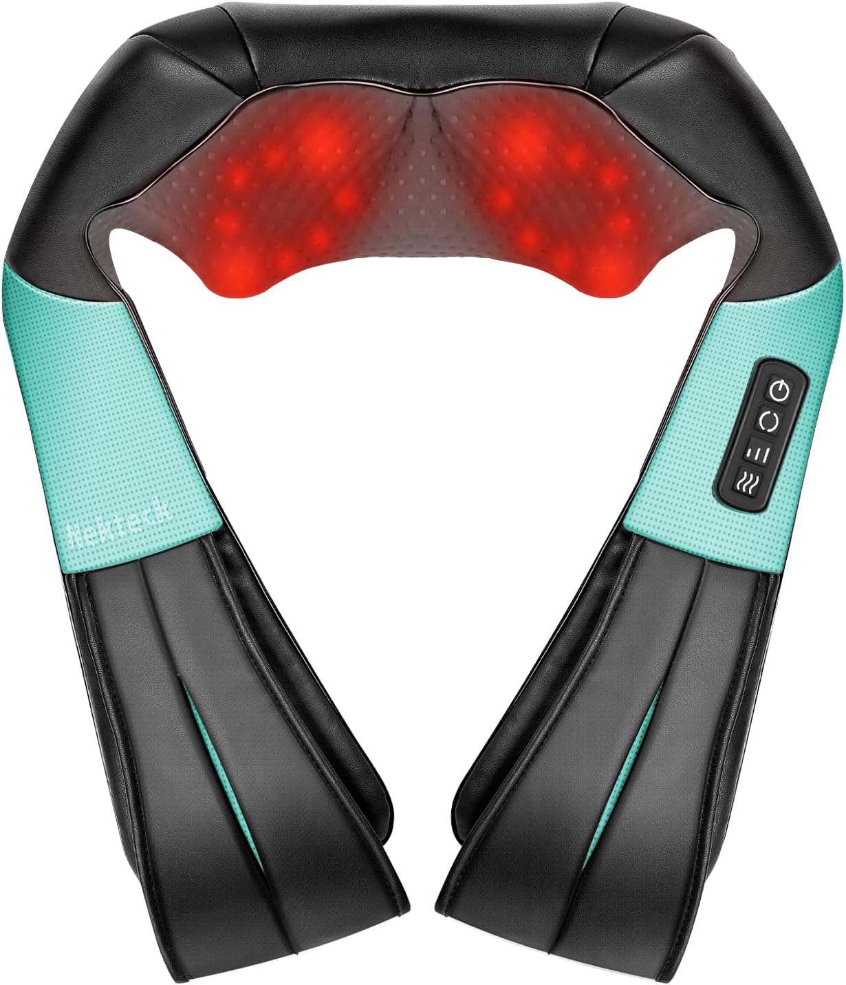 Nekteck Shiatsu Neck Massager with Heat for Deep Tissue, 2026 Upgraded 3D Back Shoulder Kneading Massage Pillow, Body Muscle Relaxation Too…
