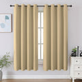 Cucraf Beige Blackout Curtains 54 inch Length 2 Panels Set, Room Darkening Drapes for Living Room Bedroom, Thermal Insulated Light Blocking…