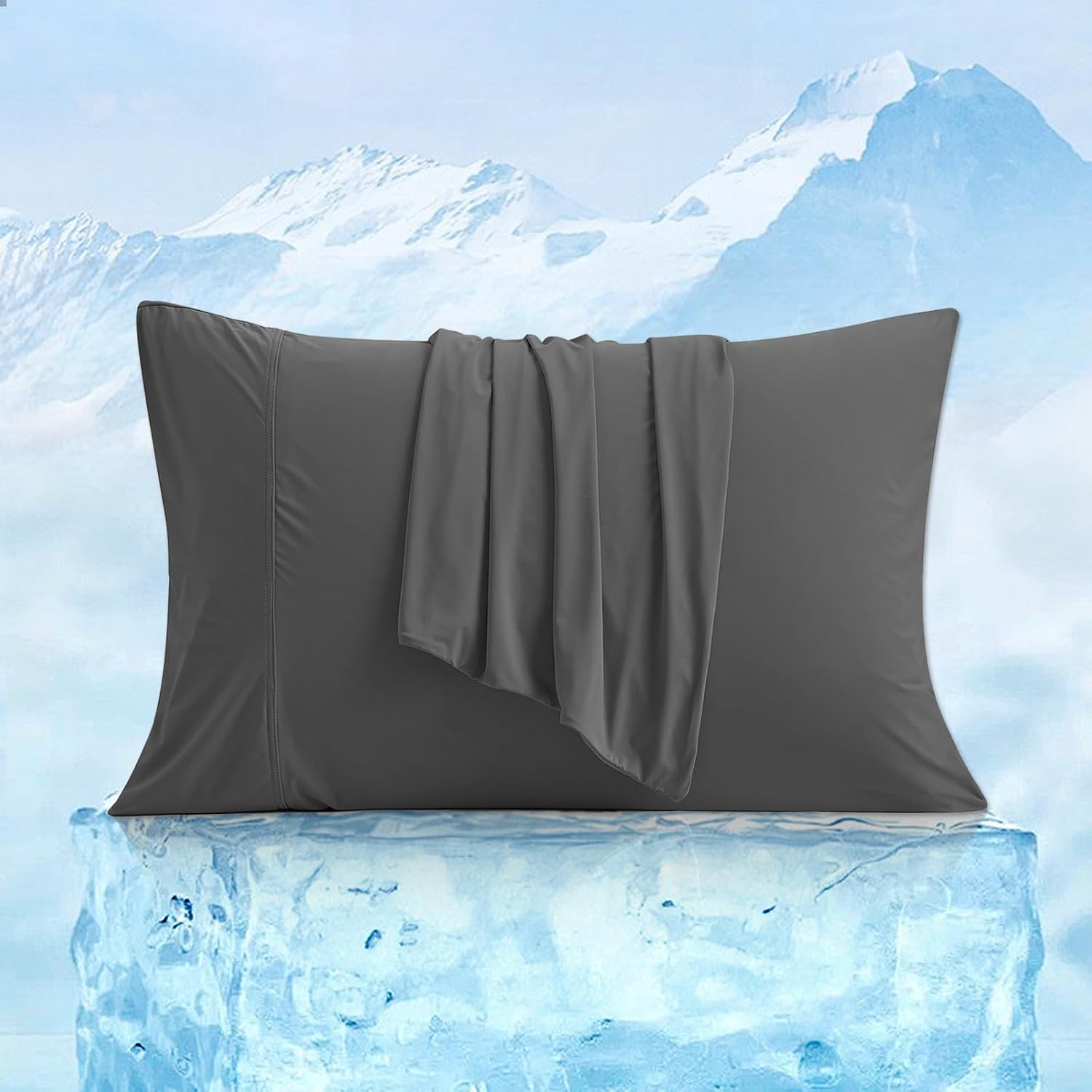 CozyBliss Cozy Bliss 2pcs Cooling Pillow Cases Set for Hot Sleepers & Night Sweats, Q-Max 0.5 Silky Wrinkle-Free Pillow Covers with Envelop…