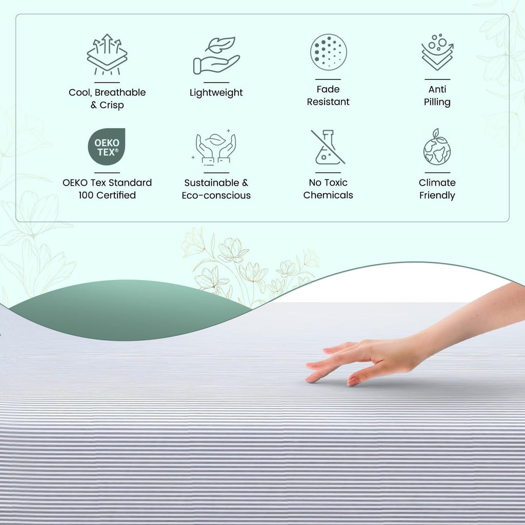 Featherstitchnewyork Feather & Stitch Softest 100% Cotton Sheets, 300 Thread Count Percale Weave Bedding, 16" Deep Pocket, Cooling Sheets,…