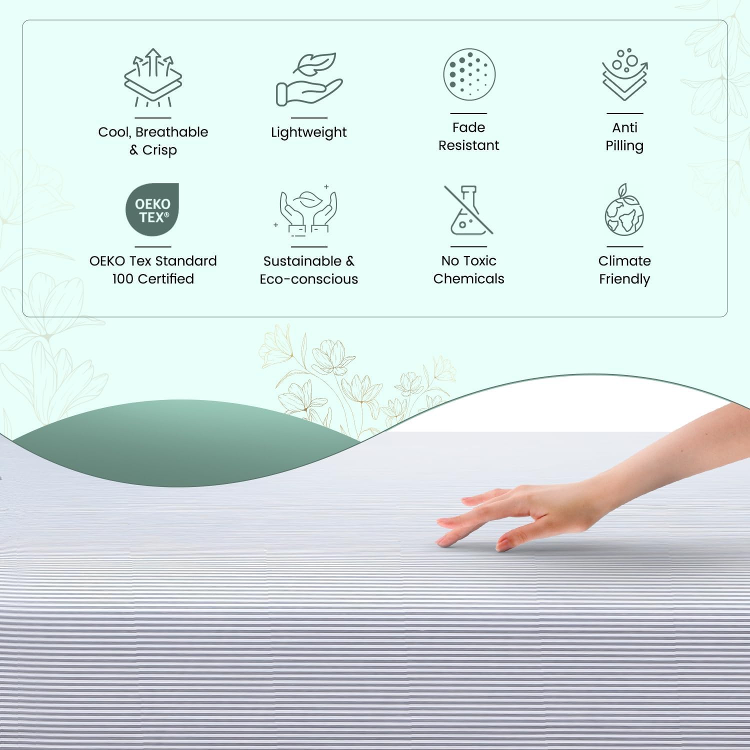 Featherstitchnewyork Feather & Stitch Softest 100% Cotton Sheets, 300 Thread Count Percale Weave Bedding, 16" Deep Pocket, Cooling Sheets,…