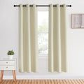 NICETOWN Room Darkening Curtains Panels for Bedroom, Beige, 2 Panels, 34 x 70 Inch, Energy Saving Thermal Insulated Solid Ring Top Light…