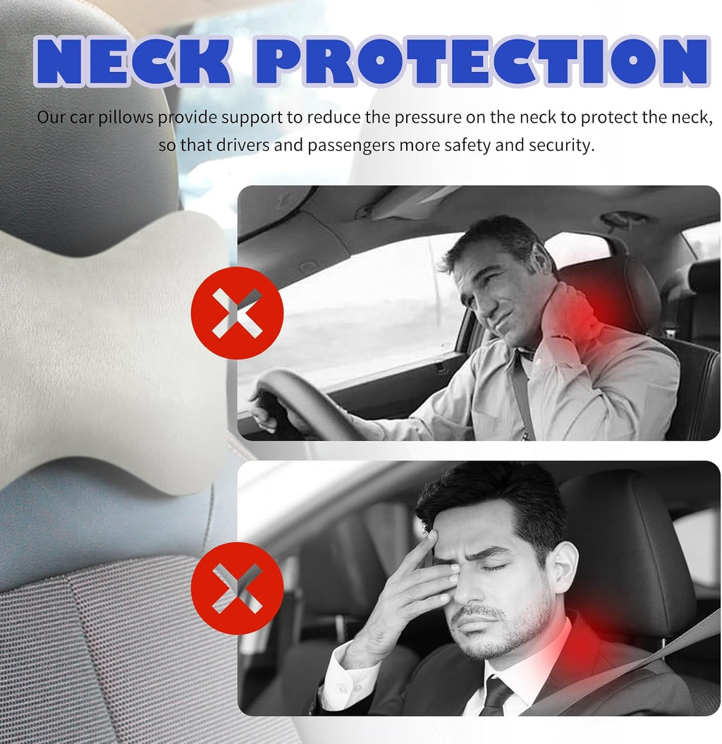 2PCS Car Headrest Pillow, Soft & Comfortable Car Neck Pillow for Driving Fatigue Relieve, All-Season Universal Cars Head Rest Pillows…