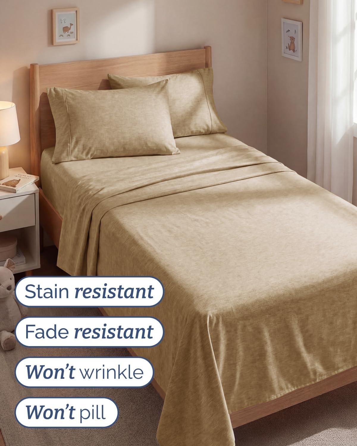 Twin 4 Piece Sheet Set - Comfy, Breathable & Cooling - Soft Hotel Luxury Bedding for Women, Men, Kids, Teens and Children - 1 Flat & 1…