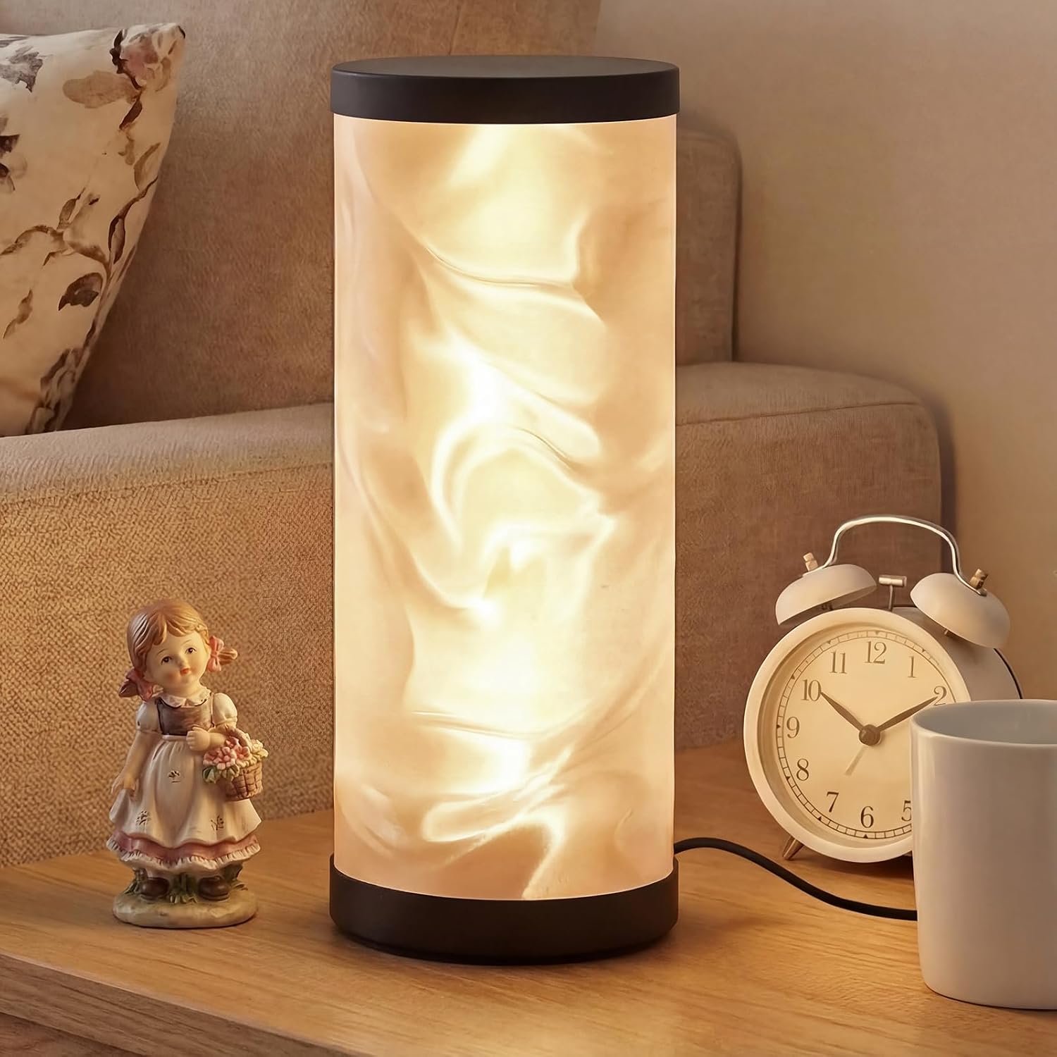 WORLD WIN Prism Glow Table Lamp - 3 Color Temperatures USB Control Bedside Lamp, Dimmable Desk Light for Bedroom Living Room & Office…