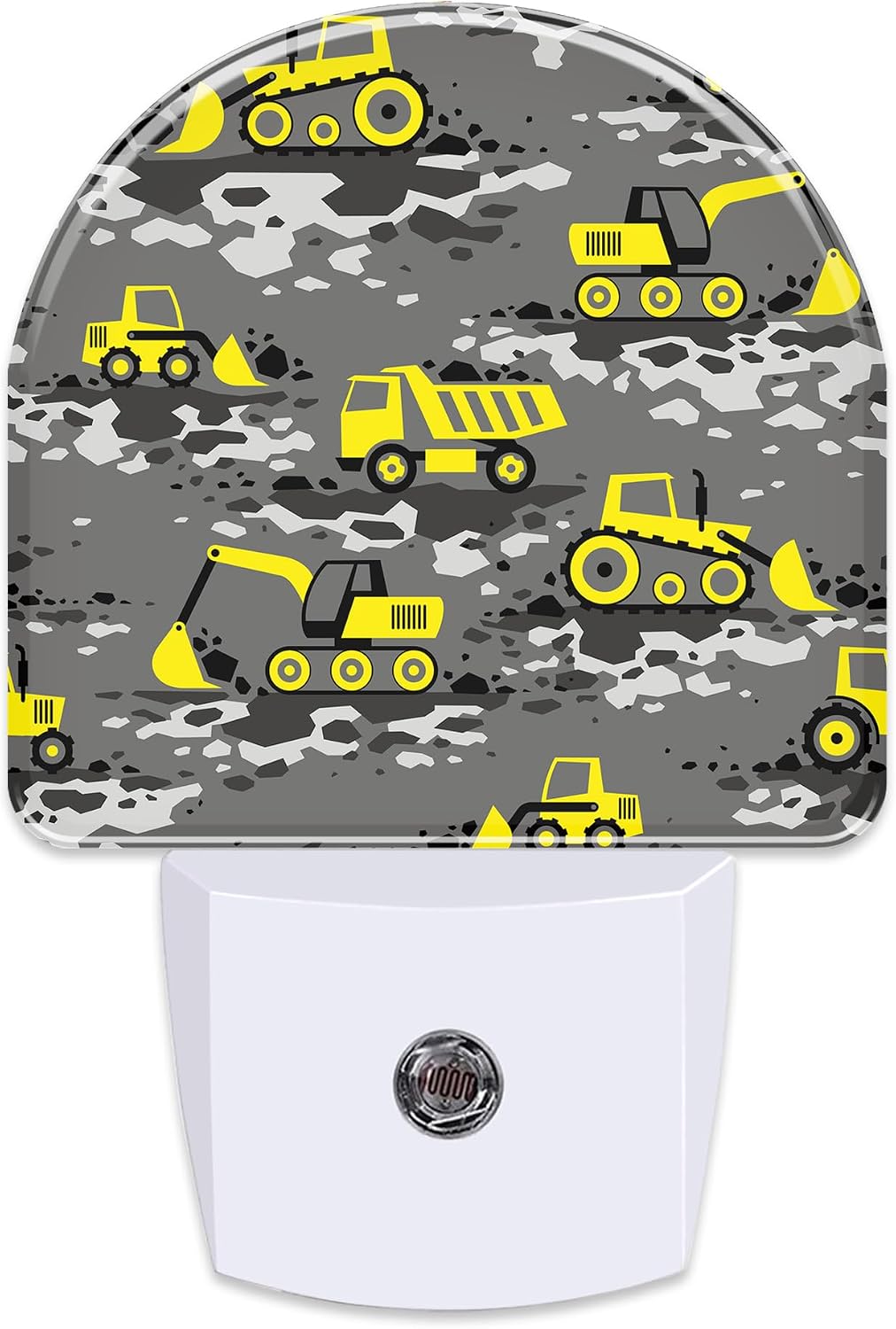 Cartoon Construction Vehicles Night Light for Kids, Excavator Loader and Truck Night Light Plug in with Dusk to Dawn Sensor,0.5w Energy…