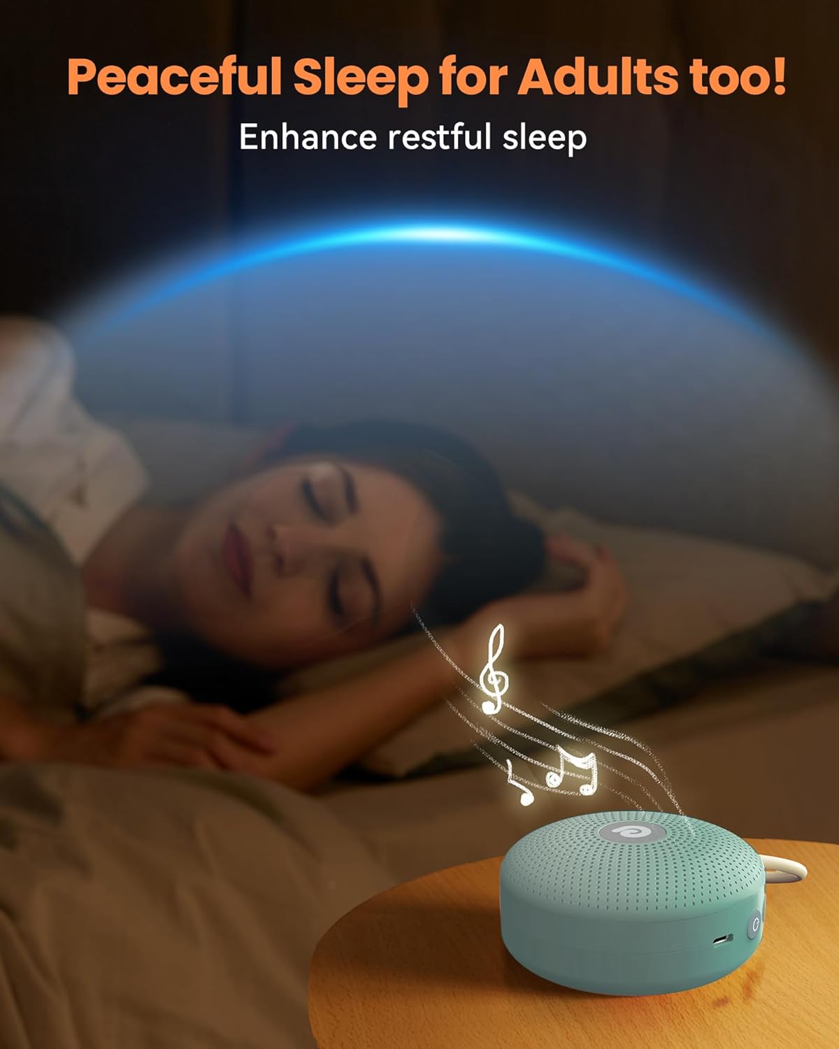 Dreamegg Sound relaxation Machine - Portable Sound Machine for Baby Adult, Features Powerful Battery, 21 Soothing Sound, Noise Canceling…