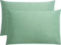 FLXXIE Pillow Cases Queen, Soft Microfiber Pillow Covers with Envelope Closure, Wrinkle Resistant Pillowcases, 2 Piece Set, 20x30, Sea Green