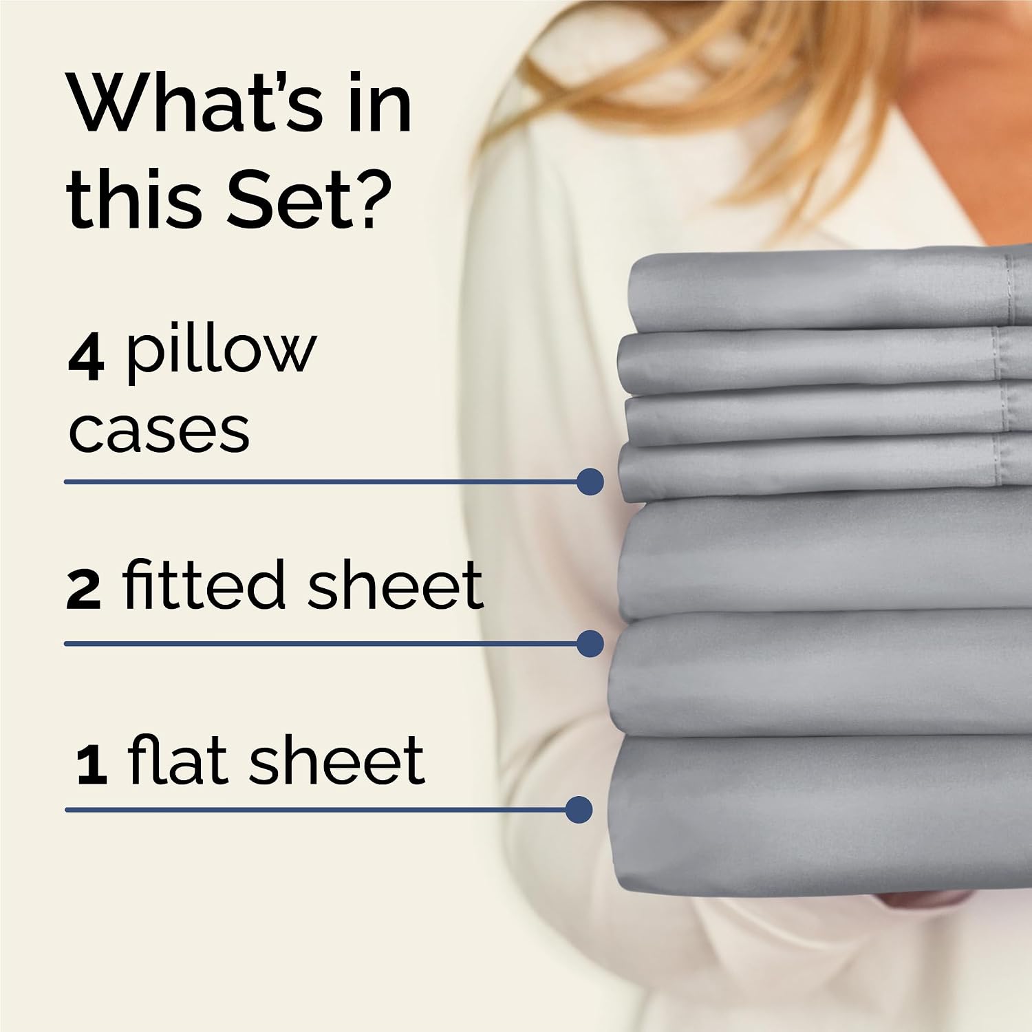 Split King 7 Piece Sheet Set - Comfy, Breathable & Cooling - Soft Hotel Luxury Bedding for Women, Men, Kids, Teens & Children - 1 Flat &…
