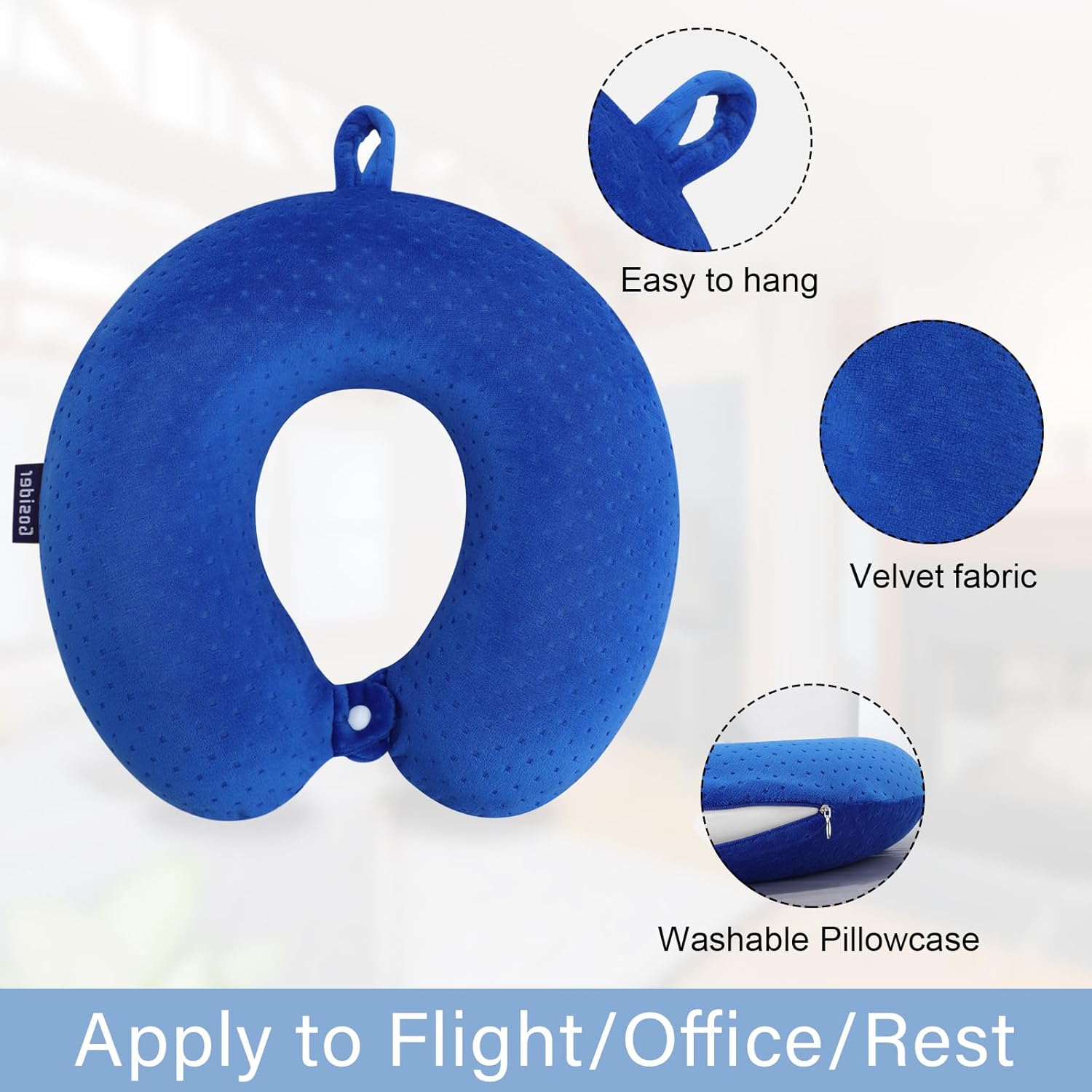 Gosider Neck Pillow for Travel Pillow Memory Foam U Shape Comfortable Travel Neck Pillow Head Neck Support Airplane Pillow for Traveling, C…
