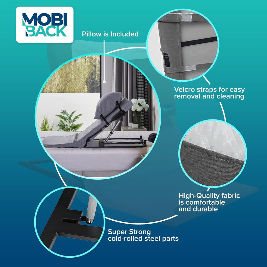 PMT specialized Electric Lifting Backrest for Bed by Mobi-Back, specialized Back Pillow with Electric Pump System, Used by…