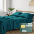THREAD SPREAD 100% Organic Cotton Sheets King Size - 4 PC Organic Cotton King Size Percale Weave Sheet Set, Soft, Cooling, Crisp &…