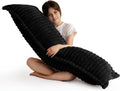 Higogogo Memory Foam Body Pillow, Thickened Large Long Bed Pillow for Adults, Full Body Pillow with Removable Pillow Cover(20x54 Inch) Black